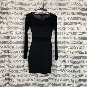 Sheer Black midi dress Size:xs